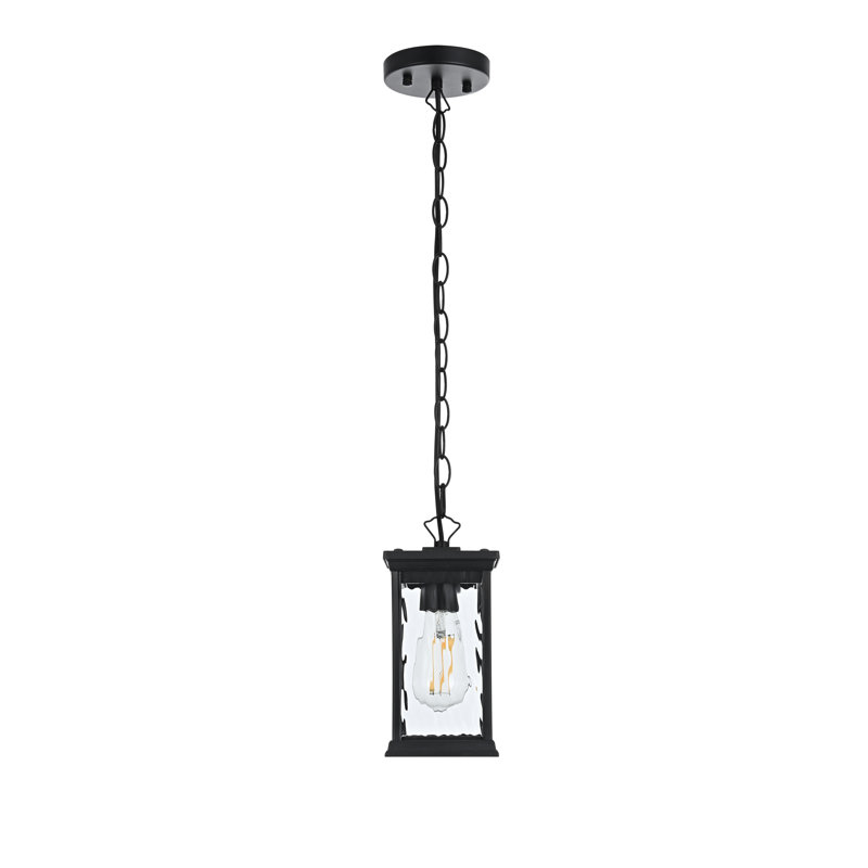 Luminaire suspendu d'extérieur noir 5 po Durham