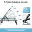 Chaise longue d'extérieur en aluminium avec dossier inclinable réglable-1630863400