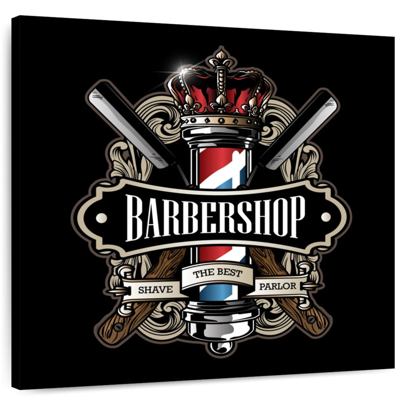 Enseigne de coiffeur Shuttleworth, H 16 po x l 16 po