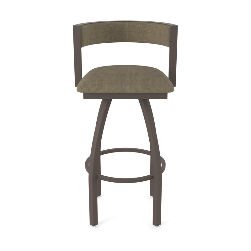 Tabouret Artémis, Bronze, Tabouret de bar (siège d'une hauteur de 36 po), Tissu liège graphique