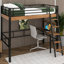 Lit mezzanine en métal avec bureau intégré et tablette Marthvale-1097108139