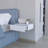 One Drawer Faux Wood Floating Nightstand-113066227
