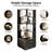 5 Tier Corner Bookshelf, 71" Wood Bookcase With Baffle And 2 Drawers, Morden Freestanding Display Rack With Anti-Tipping Device, For Living Room, Home Office, Bedroom-1843805615