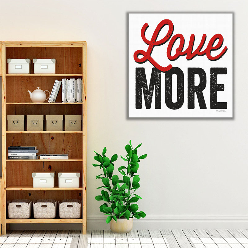 «Love More», reproduction d'art sur toile, H 12 po x l 12 po