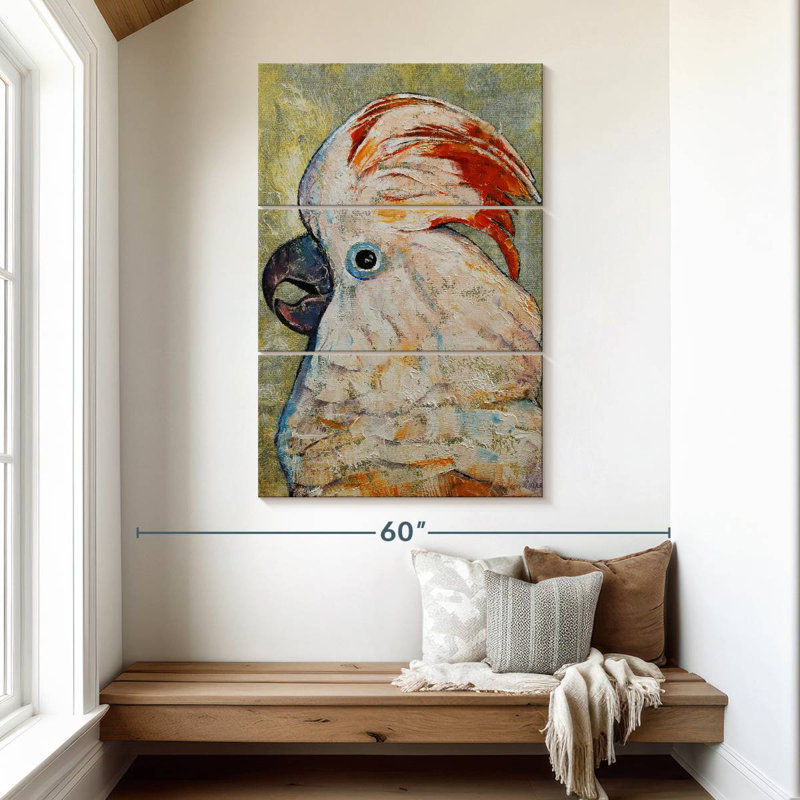 Brampt Moluccan Cockatoo, 50" H x 32" W