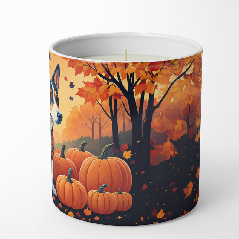 Bougie parfumée Pumpkin Spice avec support en céramique