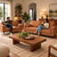 Bridgeview 2-Piece Mid-Century Modern Faux Leather Sofa and Loveseat Set, 80" Sofa & 59" Loveseat-281727859