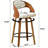 Modern Faux Leather Swivel 30'' Bar Stools , Wood Bar Stools with Footrest-122537563-119858594