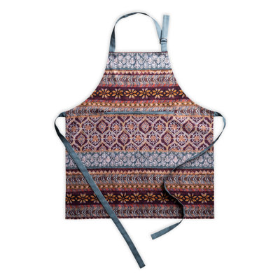Maison d'Hermine  Fair Isle 100% Cotton Apron - 27.5" x 31.5"