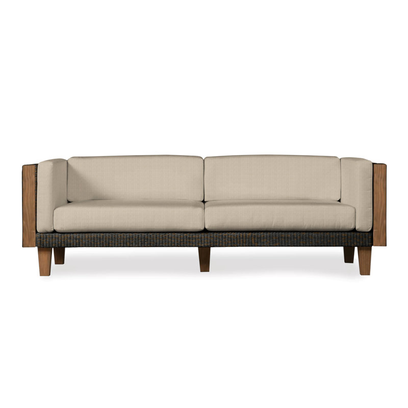 Catalina Outdoor 3 - Seat Patio Sofa, Mink, Beach Navy