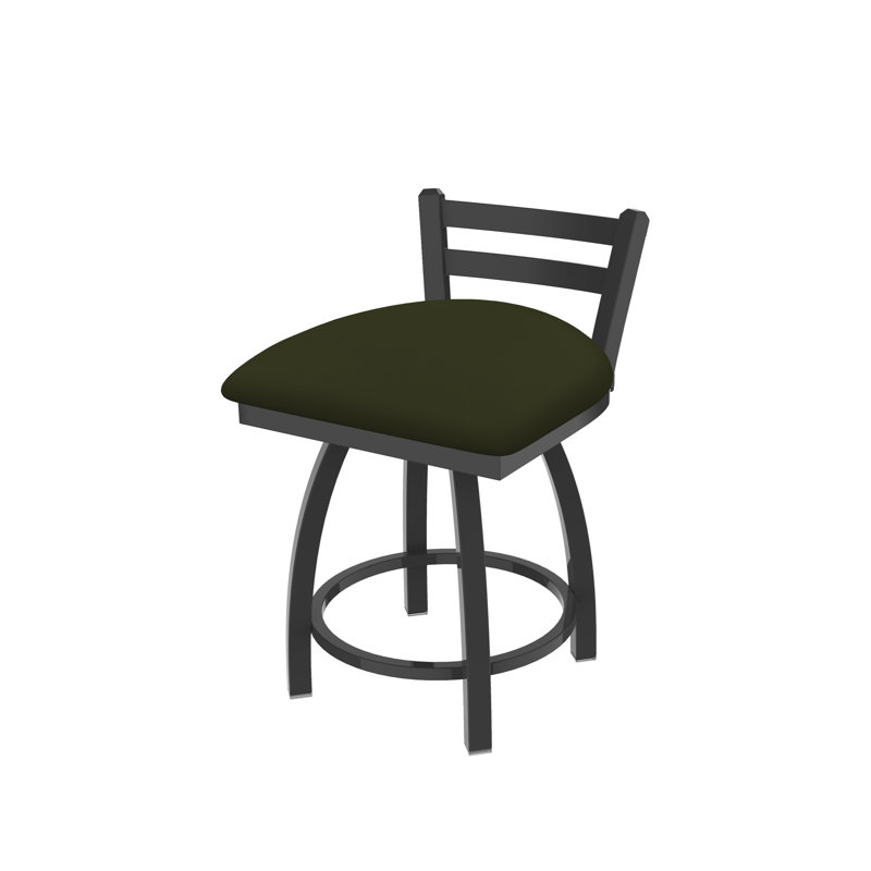 Tabouret de coiffeuse en métal Jackie, Vinyle - Pin Canter, Étain