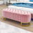Lashekia Upholstered Storage Ottoman with Button-Tufted, Bench with Metal Legs-818886420