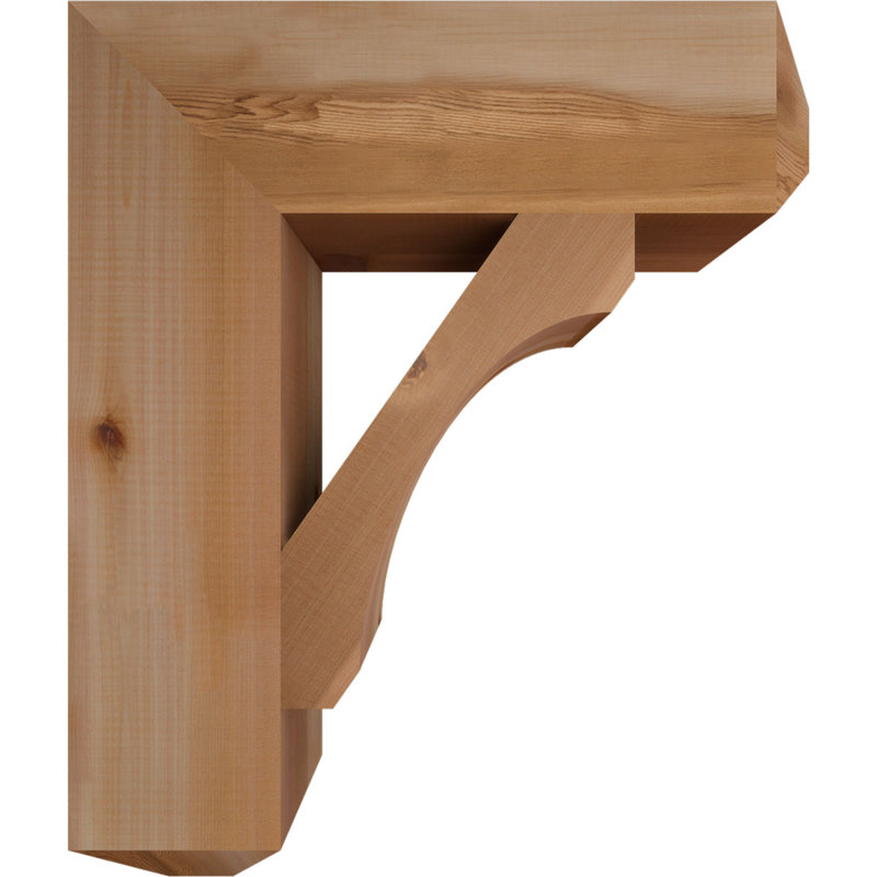 H Support en bois / corbeau, Western Red Cedar (Smooth), H 26 po x l 5,5 po x P 22 po
