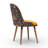 Mid-Century Upholstered Dining Chair with Paisley Floral Printed Accent