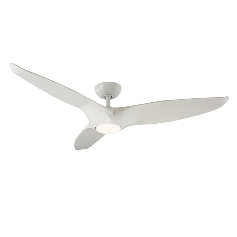 Morpheus III 60" 3 - Blade Outdoor/Indoor Smart Standard Ceiling Fan with Wall Control and LED Light Kit Included, Works With Alexa and iOS or Android App