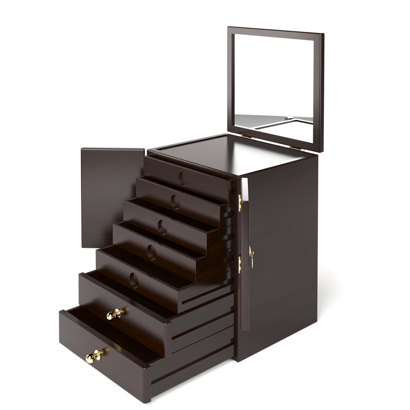 Bamboo Jewellery Box + Drawers