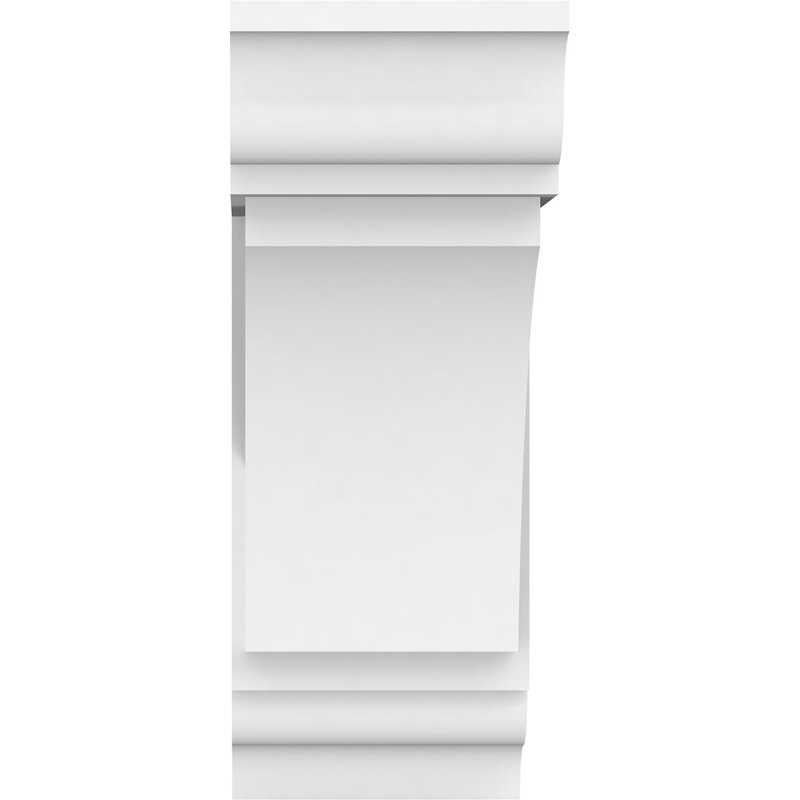 Standard Thorton Architectural Grade PVC Bracket with Traditional Ends, 14"H x 5"W x 12"D