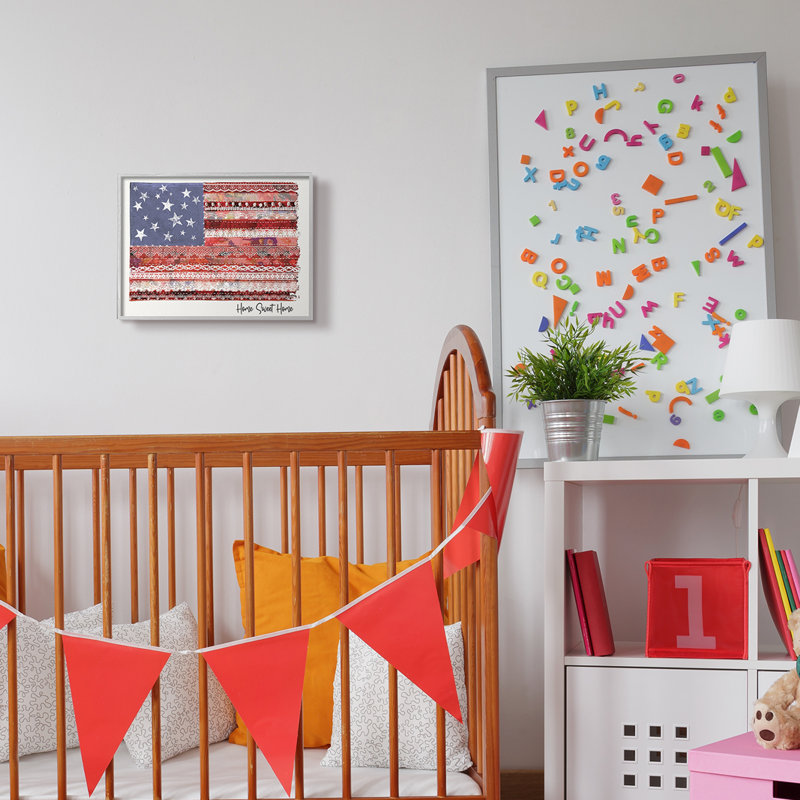 Drapeau américain Home Sweet Home, Estampe numérique Farmhouse, H 11 po x l 14 po