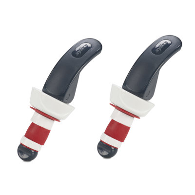 Zyliss 2-Piece Bottle Stopper Set, Red & Gray
