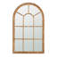 Grand miroir décoratif arqué 34 x 54,3 po avec cadre brun