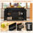 Rolling Kitchen Island Kitchen Cart with Tilt-out Trash Cabinet Island Table-333473048