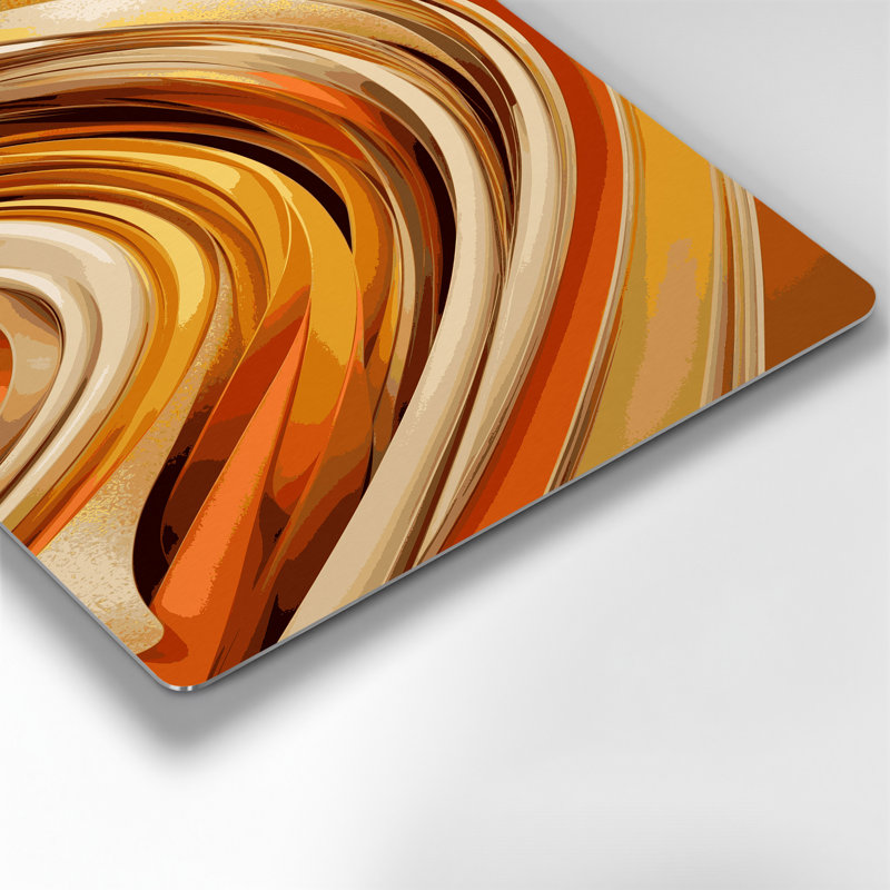 Abstraction numérique 16, art mural en métal brun, H 10 po x l 8 po