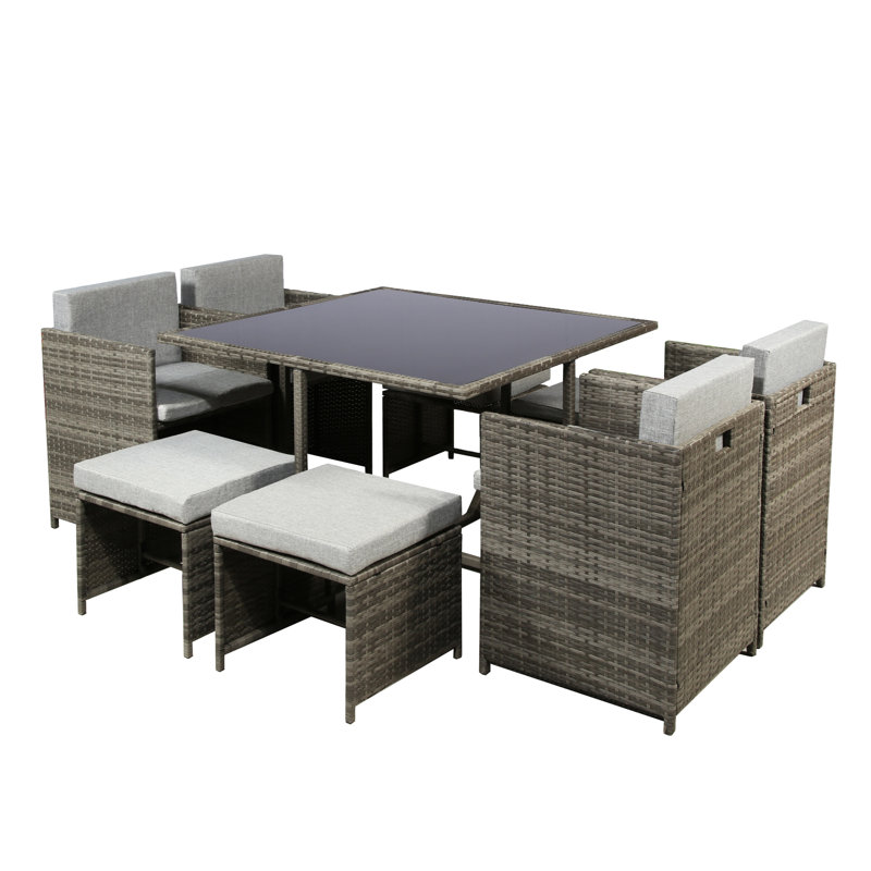 Fanchan 8 Seater Rattan Conversation Set