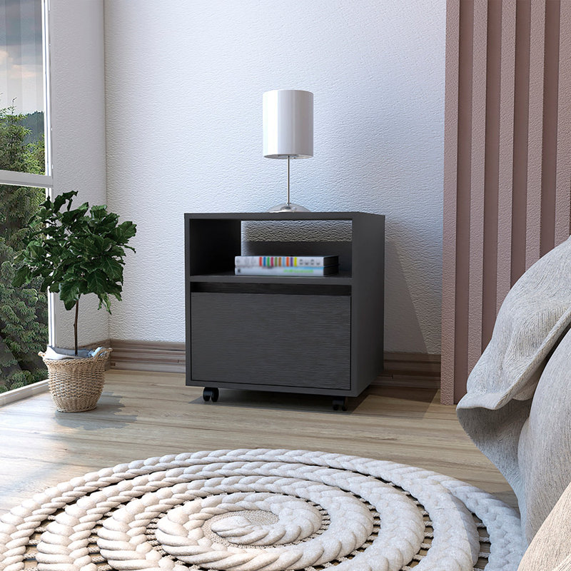 Nightstand Munyochi, One Drawer, Width X 18.9