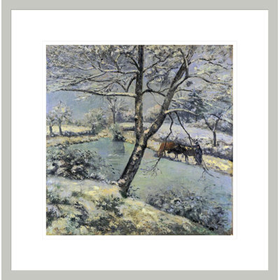 «Winter at Montfoucault with Snow» par Camille Pissarro, impression giclée encadrée