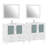 Brescia 84" Double Sink Freestanding Bathroom Vanity with Ceramic Top and Matching Mirrors-33559830