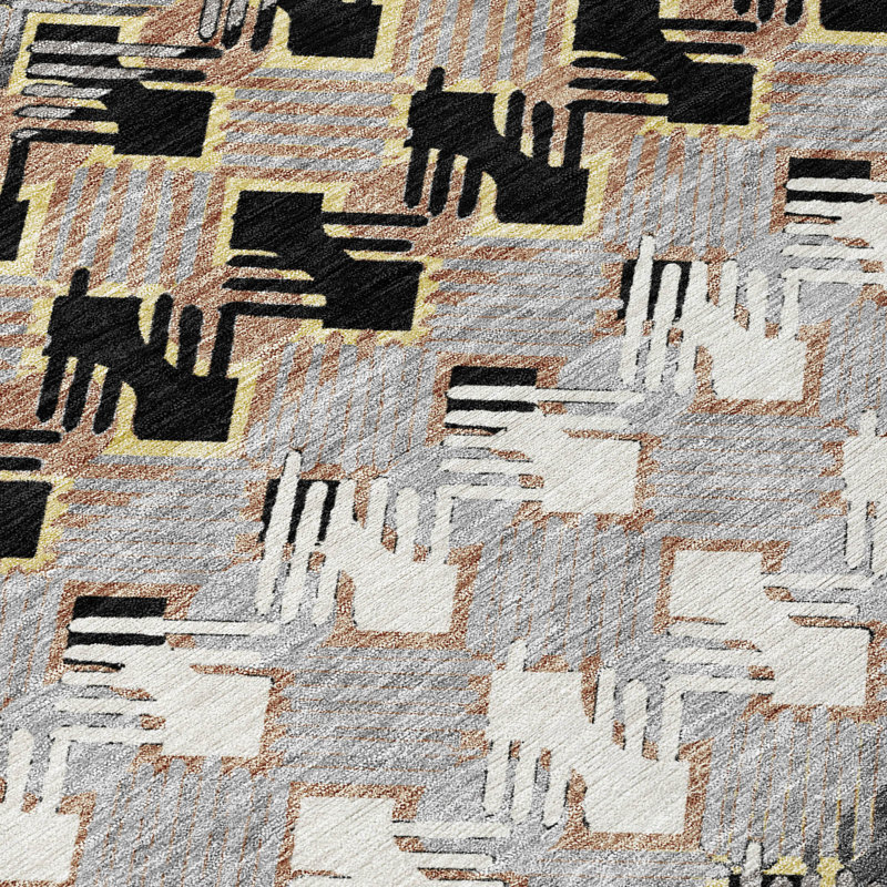 Tapis intérieur / extérieur lavable à la machine Chantille ACN2773, Noir, 2 pi 6 po x 3 pi 10 po