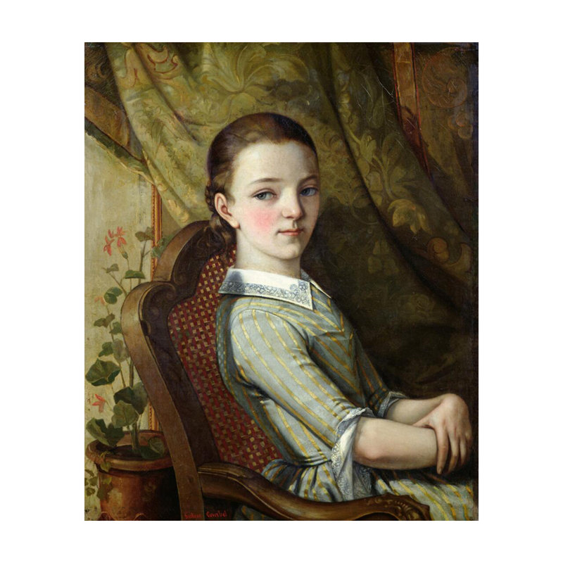 Juliette Courbet (1831-1915), impression giclée de Gustave Courbet, H 20 po x l 16 po