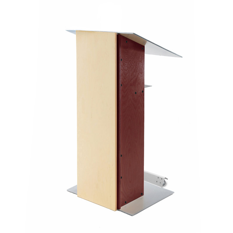 Podium en bois 45 po avec roues, Naturel / acajou