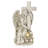 14"H Solar Angel Holding Cross Statue with LED Lights