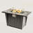 Corprew Rectangle Steel Smokeless Fire Pit Table with Lid