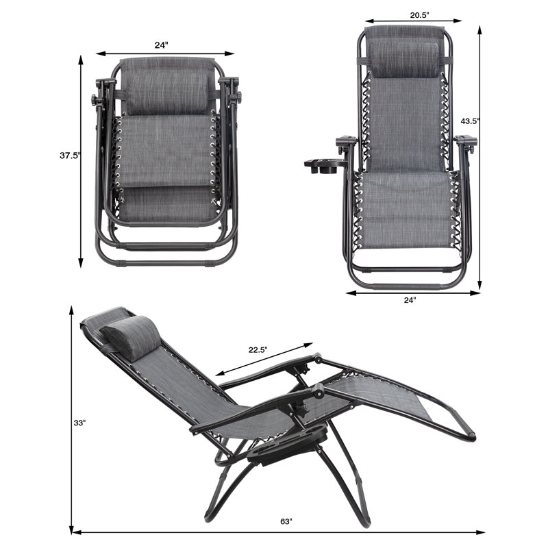 Kantzer Folding Camping Chair, Dark Gray