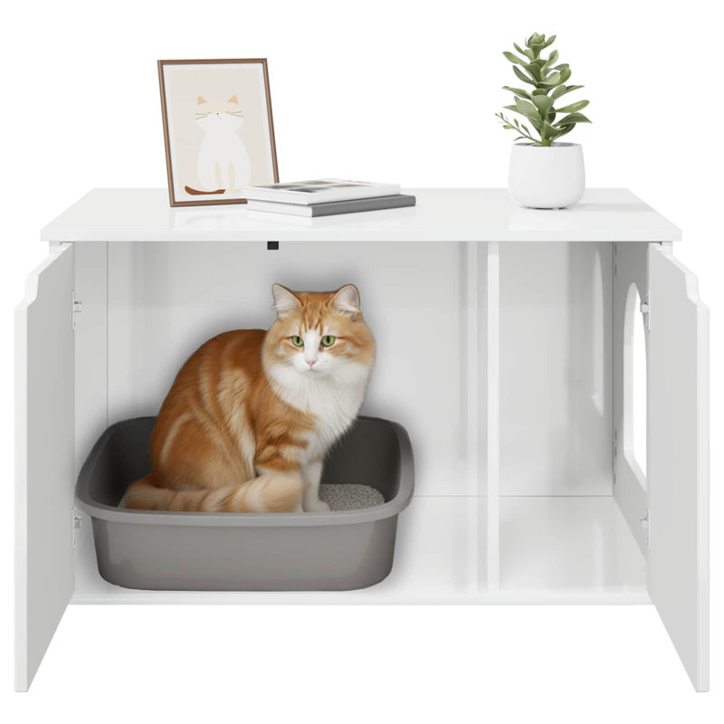 50.5cm H Cat Tree, Gloss White
