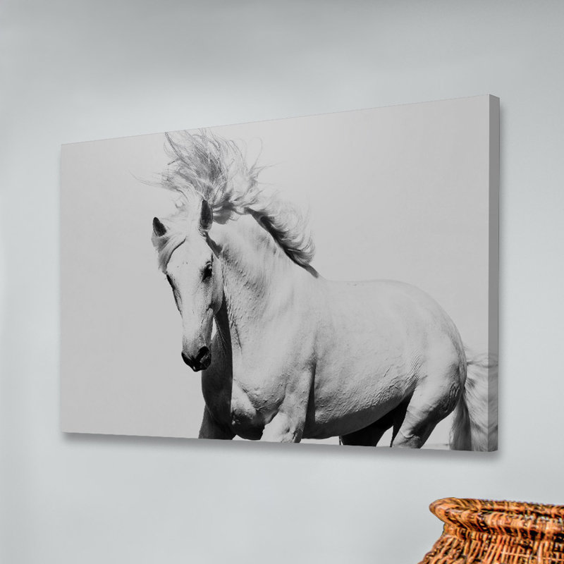 « glorious stallion », reproduction d’art sur toile tendue, H 40 po x l 60 po x P 1,5 po