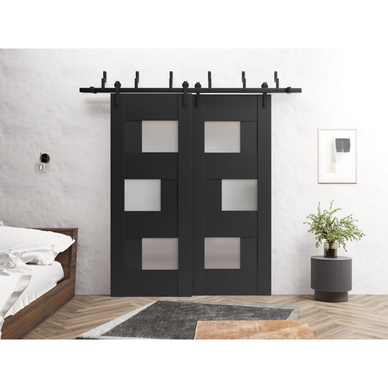 Dalle de porte standard en bois noir Sete, 30 po x 96 po