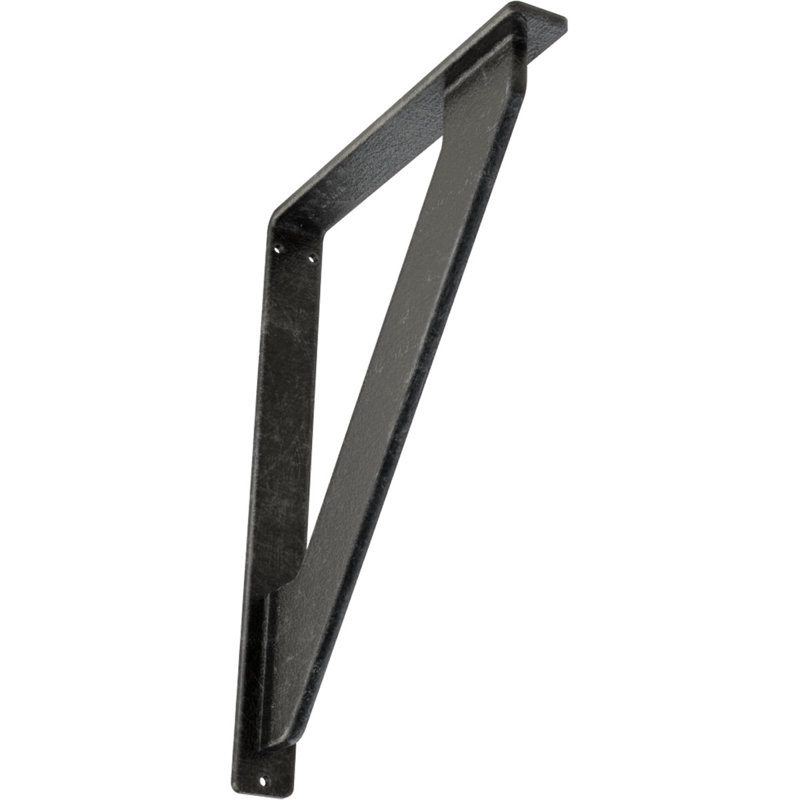 Support traditionnel en fer forgé, Argent antique, H 10 po x l 1,5 po x P 7,5 po