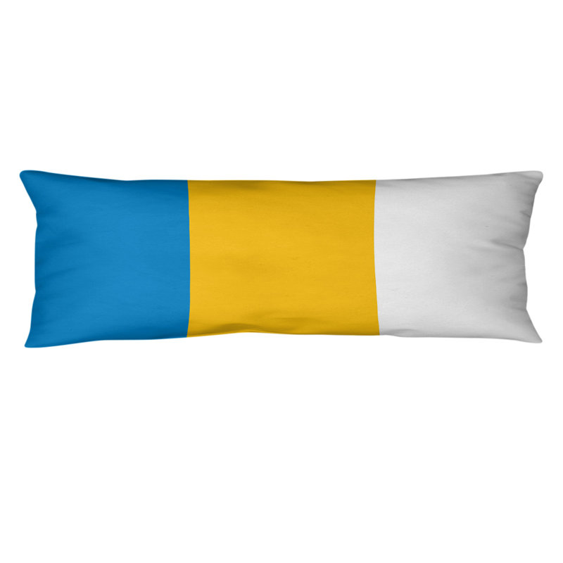 Oreiller de corps en polyester / polyester Arizona Football Stripes, Doré, Adella Football