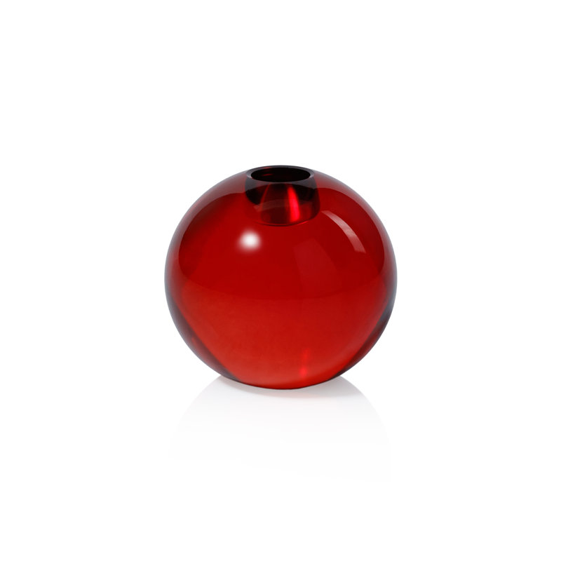 Porte-bougie Romy, Rond, Rouge
