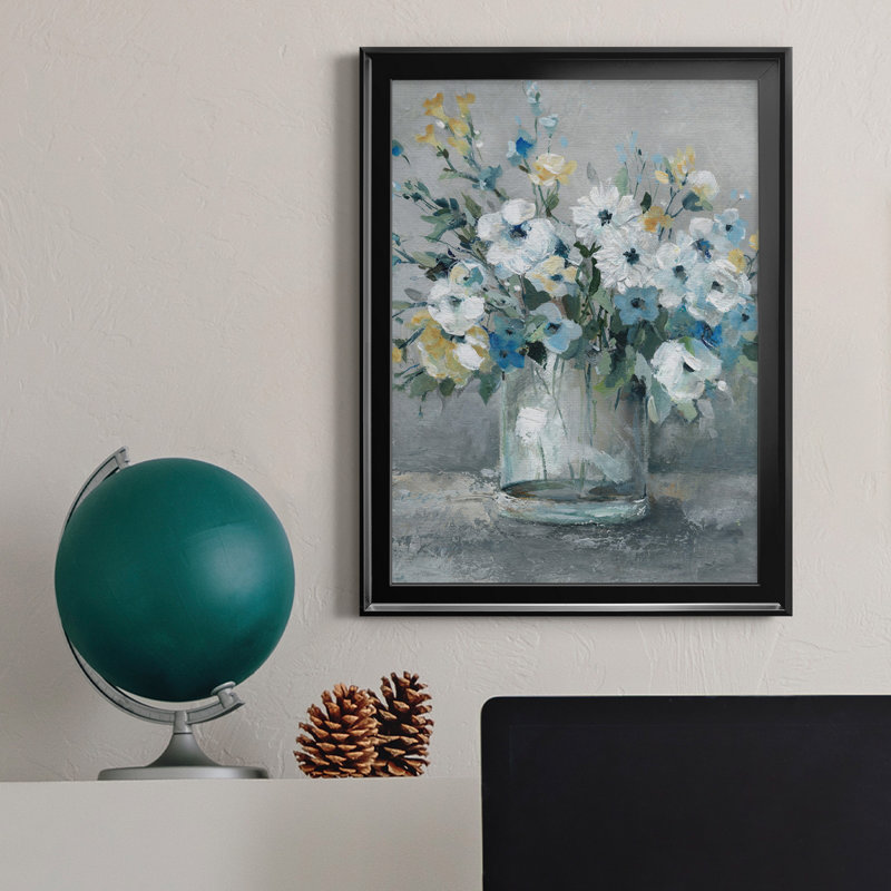 Sweetest Blossoms - Peinture sur toile encadrée, Noir, H 22,5 po x l 30,5 po x P 1,5 po