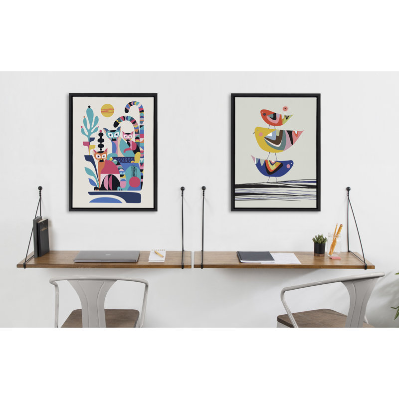 «The Family Tree» par Rachel Lee 3 Birdies Studio, reproduction d'art sur toile encadrée, H 24 po x l 18 po, Noir