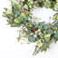 18" Farmhouse Artificial Spring Summer Eucalyptus Berry Front Door Wreath