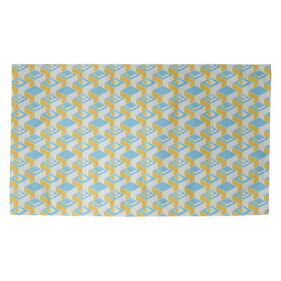 Gratte-ciels bleu/jaune Tapis décoratif