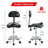 Saddle Stool with Back Support,Rolling Stools with Foot Rest,Ergonomic Adjustable Stool with Wheels,Backrest Adjustable Height & Angle for Salon Spa Tattoo Massage Office Swivel Stool Chair