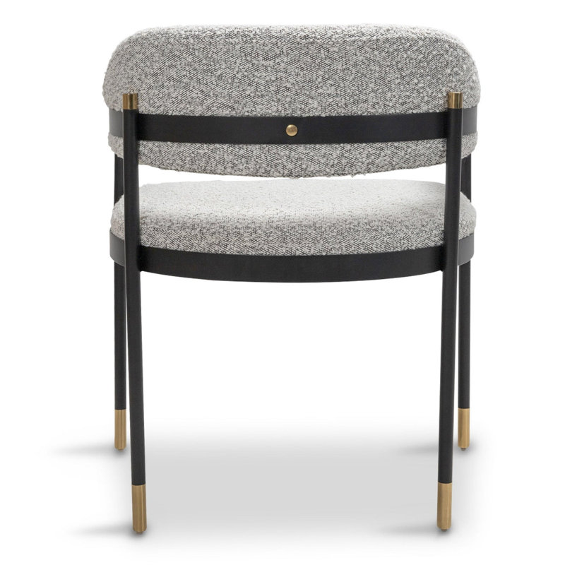 Chaise de salle à manger Cuba Cuba, Beige, Noir mat