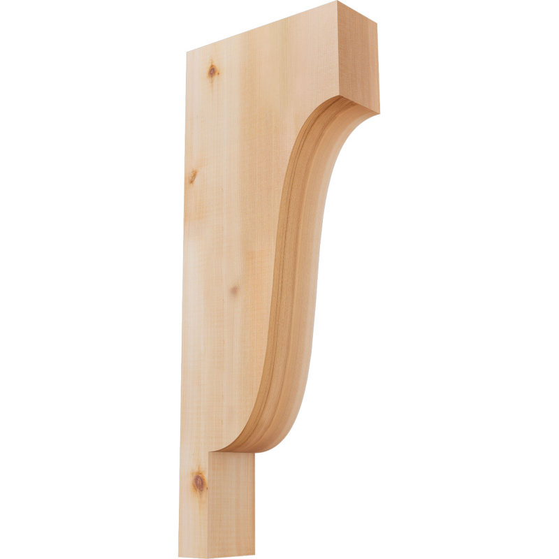 Newport Corbel, H 26 po x l 3,5 po x P 10 po, Cèdre rouge, Lisse