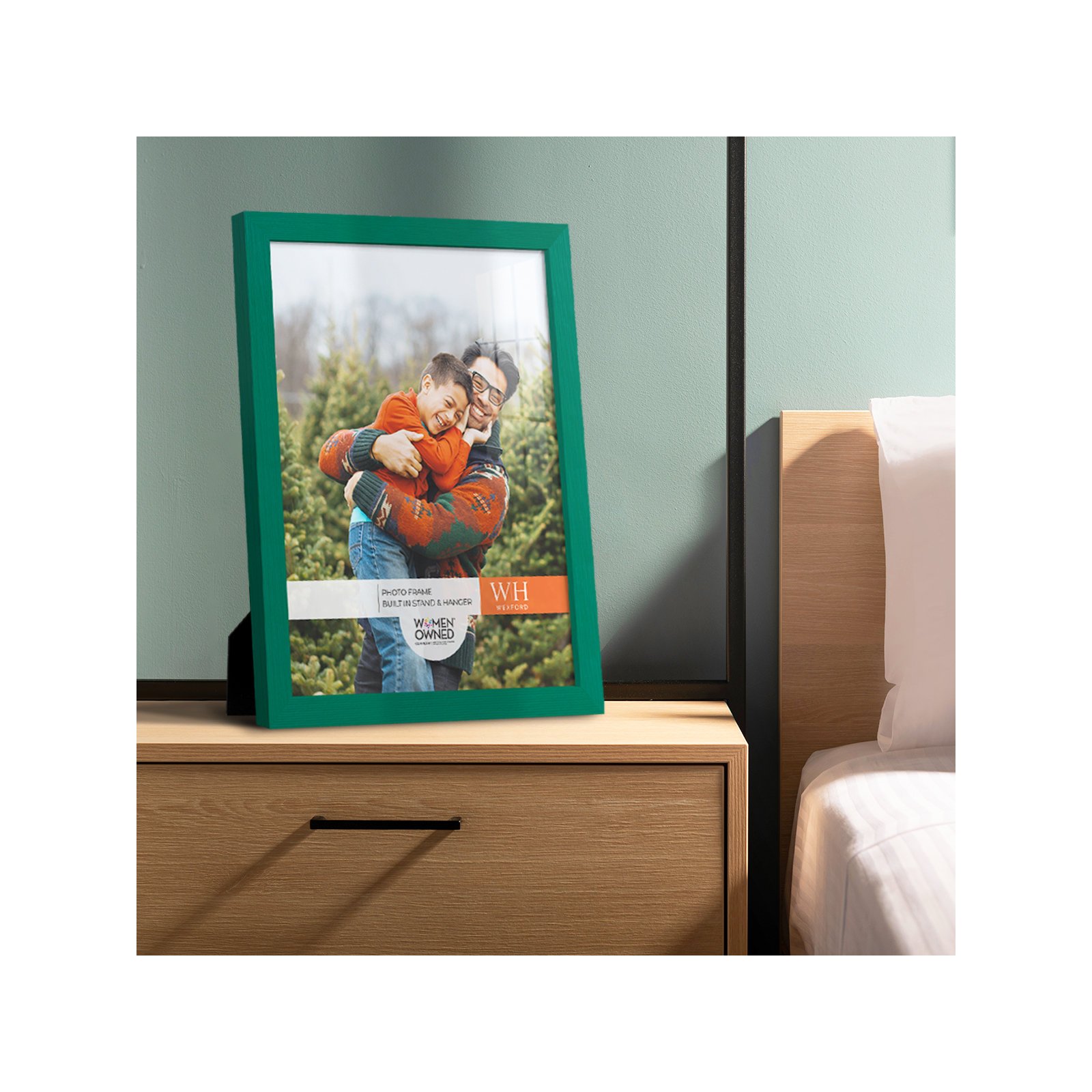 Apolline Wood Picture Frame, 11" x 14", Emerald Green